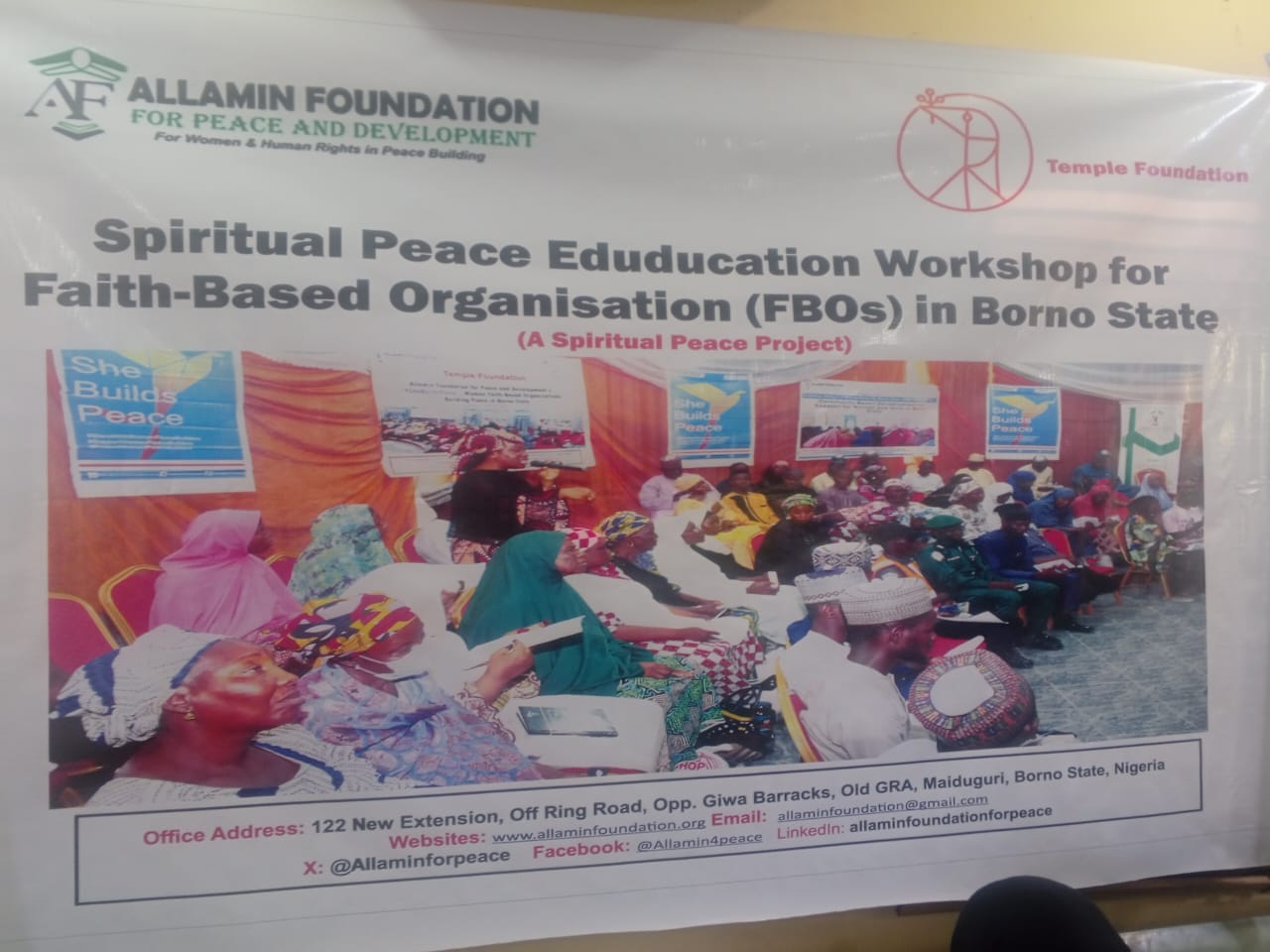 Allamin Foundation Organizes One Day Workshop Training On Spiritual,  Peace Education For Women Faith- Based Organizations Allamin Foundation Organizes One Day Workshop Training On Spiritual,  Peace Education For Women Faith- Based Organizations