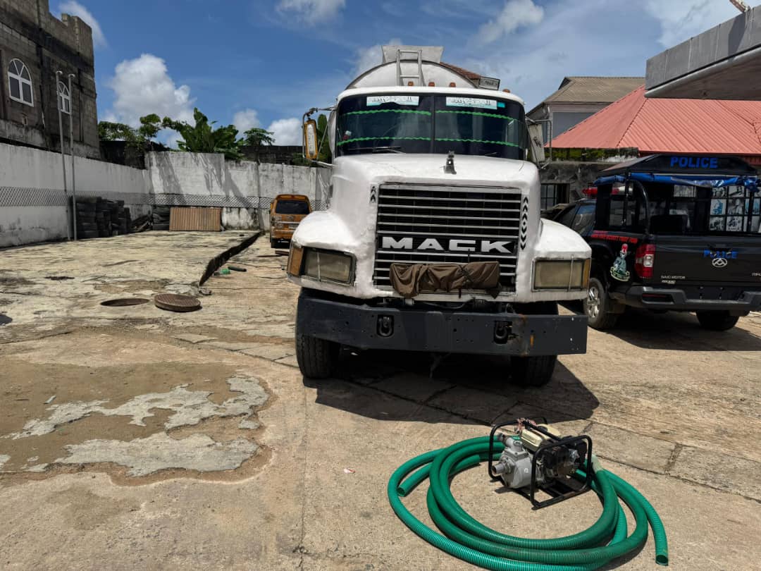 Lagos Police Busts Cartel Of Fuel Truck Hijackers, Arrests 7 Suspects, Recovers Tanker Load Of Stolen Fuel  Lagos Police Busts Cartel Of Fuel Truck Hijackers, Arrests 7 Suspects, Recovers Tanker Load Of Stolen Fuel