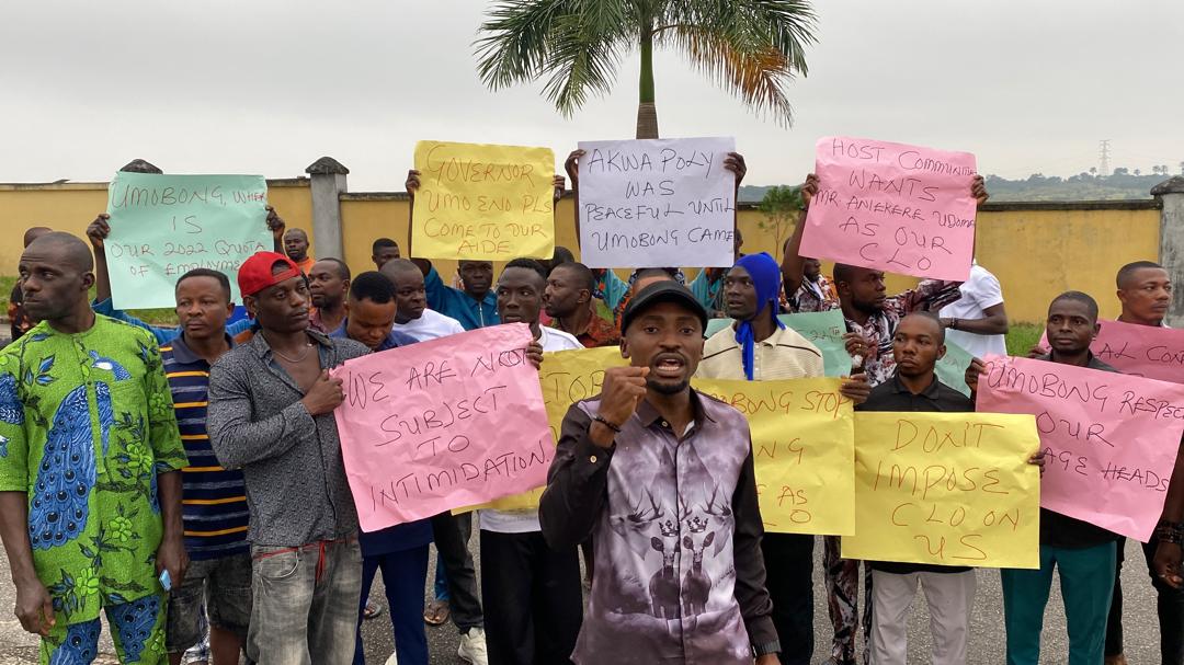 Non-recognition Of Community Liaison Officer Sparks Protest At Akwa Ibom Poly