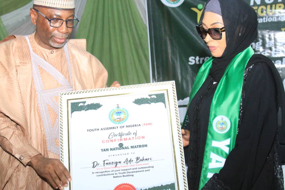 Dr  Fauziya Ado Buhari Decorated  National Matron,  Youth Assembly Of Nigeria